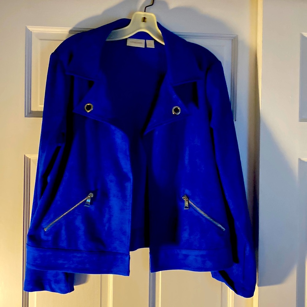 Chicos Ultra Suede Bomber